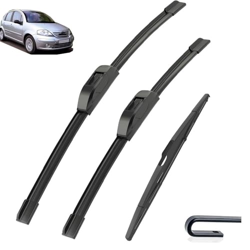 Balais d'essuie-glace avant Citroen C3 2002-2009 brosses cutter crochet UJ LHD