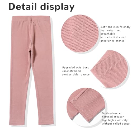 12 Pack Girls Dance Leggings for Toddler High Waisted Pants Kids Soft School Wearing4