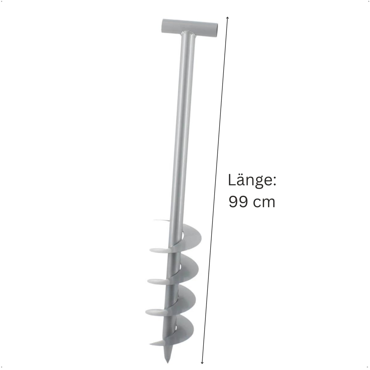 Rekord Handerdbohrer (Ø 150 mm) aus pulverbeschichtetem Stahl 2,6 kg I Flexibler Holzgriff, Länge ca. 100 cm, Erdbohrer, Pfahlbohrer, ‎Erdlochbohrer, Pflanzbohrer