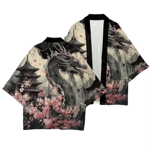 Men's Japanese Style Kimono Lightweight Open Front Cardigan Stylish Summer Beach Outfits