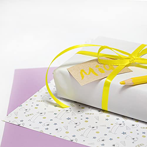 Image of Yellow Ribbon 1 /4 Inches 36 Yards Satin Roll Perfect for Scrapbooking, Art, Wedding, Wreath, Baby Shower, Packing Birthday, Wrapping Christmas or Other Projects Solid