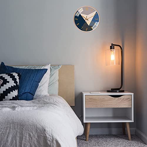 Image of Wall Clock 12 inch Silent Quartz Decorative Wall Clock Non-Ticking Classic Digital Clock Battery Operated Round Easy to Read Handheld Complete Home /Kitchen /Bedroom (404)
