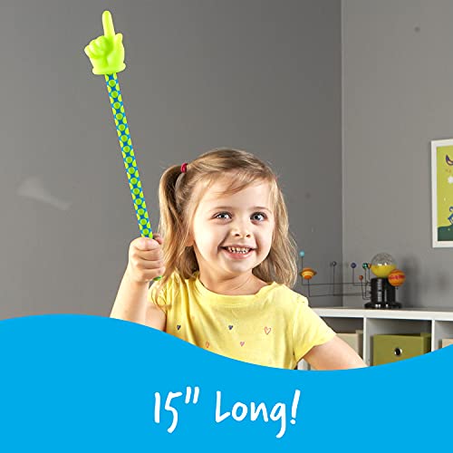 Image of Learning Resources 15 inch Patterned Hand Pointers, Set of 3 - Pointer Finger Stick, Teacher for Classroom for, Focus for Reading, Presentation Tools