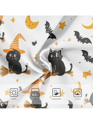 ZZKKO Broom Cats and Bats Girls Underwear Toddler Panties for Girls Comfort Brief Size 2T3