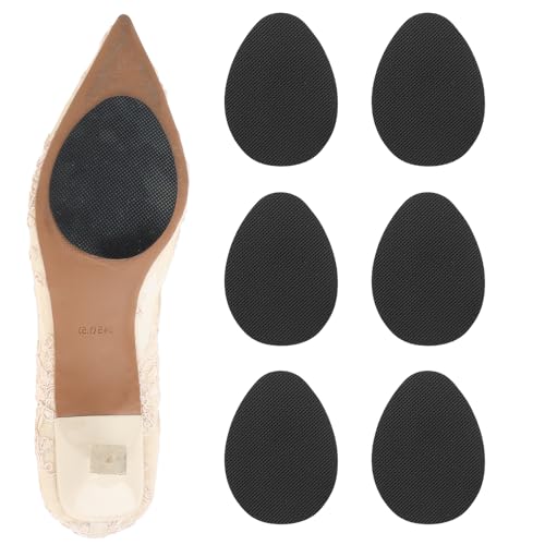 Image of 12pcs Non Slip Shoe Pads Black Anti Slip Shoe Grips Rubber Soles for Bottom of Shoes Protector for High Heels and Leather Shoes for Women and Men