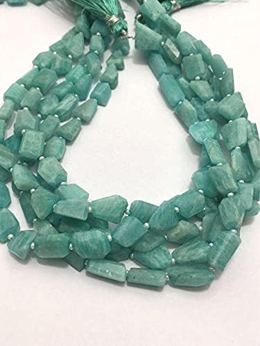Perles amazonite naturelle facettées en vrac bleu-vert pierre semi-précieuse 8-13mm