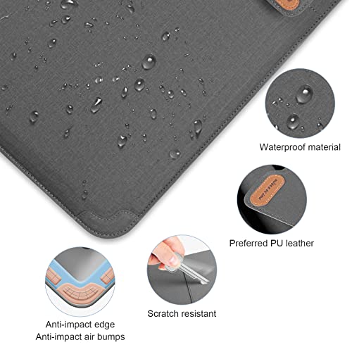 Nillkin 15.6 Inch Laptop Sleeve with Laptop Stand and Mouse Pad, 15.6-16 inch Laptop Case Cover with 2 Adjustable Angle Laptop Stand for HP/Dell/Lenovo/Asus/Acer/Gaming Laptop, Gray
