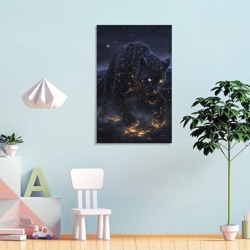 Impression sur toile léopard de qualité premium grand format 50x75 - 4
