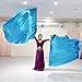 PASNMKvn 2Pcs Praise Dance Worship Flags with Scalable Rod Semicircle Worship Wing Flags Churches Worship Flags for Dancers