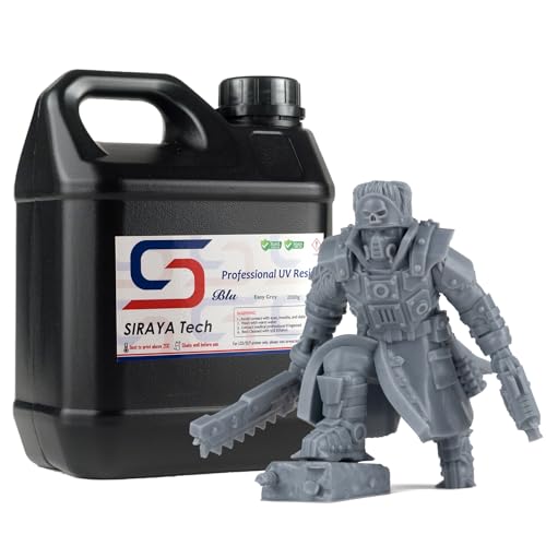 Image of Siraya Tech Blu Tough 3D Printer Resin with High Strength and Precision - Easy to Print Strong and High Resolution, Versatile and User-Friendly for LCD /DLP 3D Printer (Easy Grey, 2kg)
