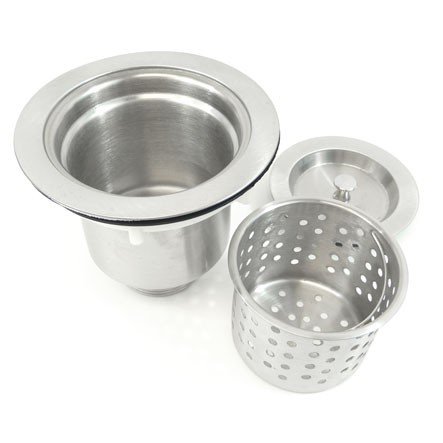 Colador para fregadero de acero inoxidable cepillado