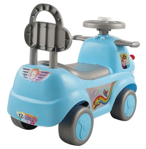 Image of Toyzoy Starlight Manual Push Ride On with Music & Light for Kids|Boys|Girls Age 2+ Years (Blue)