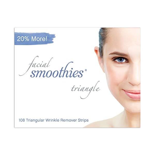 Smoothies Triangle Wrinkle Patches for Face Overnight - Facial Patches for Elevens, Crows Feet and more, 144 Facial Adhesives per Box - Face Tape, Made in the USA
