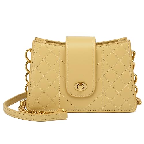 Scarleton Crossbody Bags for Women, Quilted Shoulder Bag Purse, Gold Chain Crossbody Bag Purses for Women, H2117