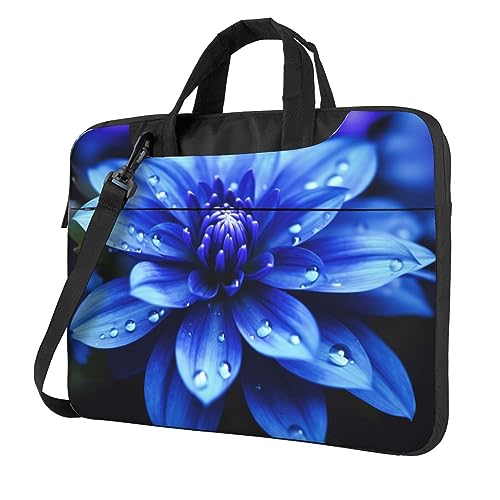 Sacoche ordinateur portable imprimé floral bleu pour ne plus manquer de place