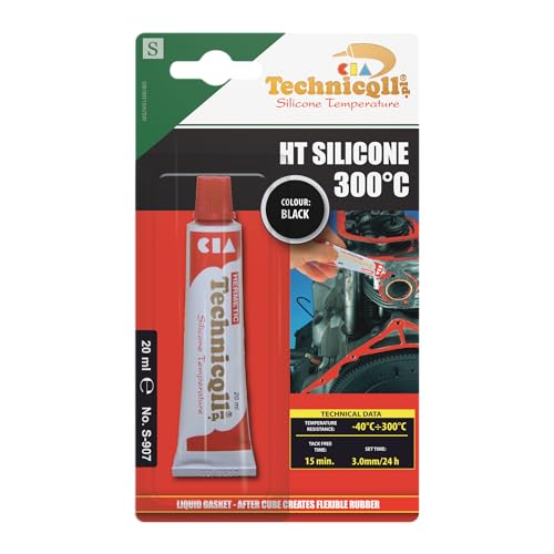 Sellador adhesivo de silicona de alta temperatura negro 20ml resistente al calor 300'C nuevo