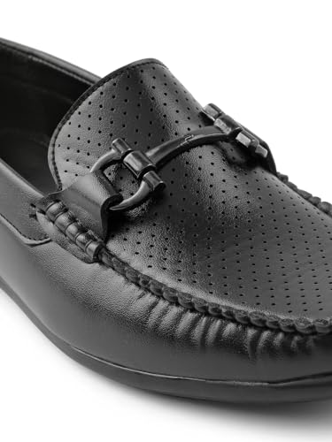 Image of Liberty Fortune HML-10E Loafer Shoes for Men - Brown, Black, Non-Lacing Casual Formal Slip-On Loafers Stylish Shoes Ideal for Office, Party, Wedding, Kurta - Comfortable Lightweight