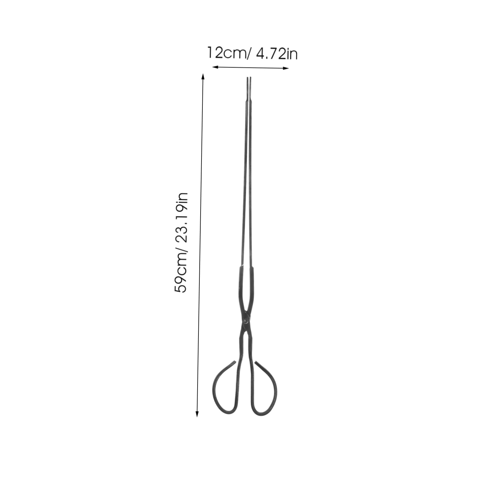 Toddmomy 2 Piezas Pinzas Largas de Hierro para y Herramienta Portátil para Barbacoa y Limpieza al Aire Accesorio Resistente para y Fogatas Domésticas