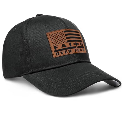 Image of Jesus Hat Christian Gifts for Men American Flag Hats Faith Over Fear Hat Fathers Day Christmas Birthday Gifts for Friend