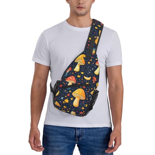 Mochila tipo bandolera Cartoon Mushroom unisex ligera miniatura 7