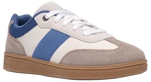 Clarks CypressLace O baskets enfants blanches et bleues légères taille 2 - 4