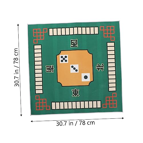 Tapis de mahjong antidérapant et nappe de table carrée en polyester
