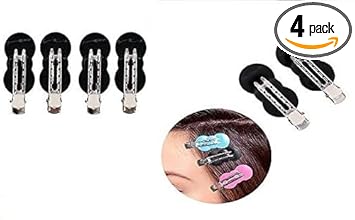 Ekan Set Of 4 pcs Section Clips Salon Hairdressing Clip Flat Metal Hair Styling Tool Hair Cutting Clips