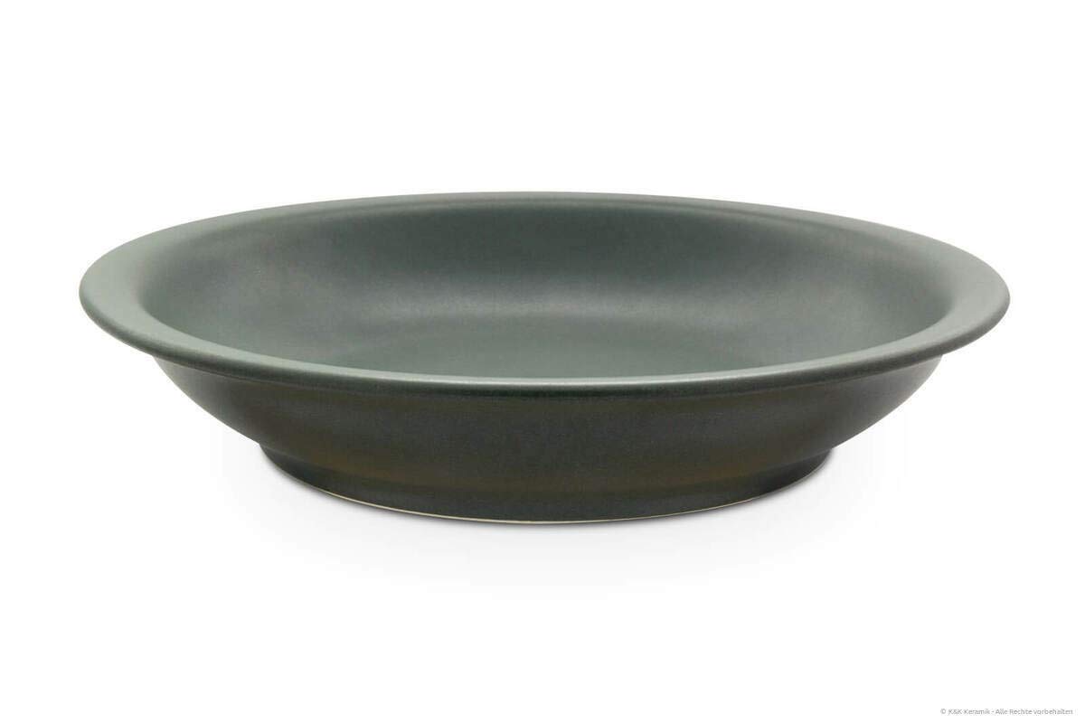 Assiette creuse Bunzlauer verte pour vos soupes et pâtes fraîches