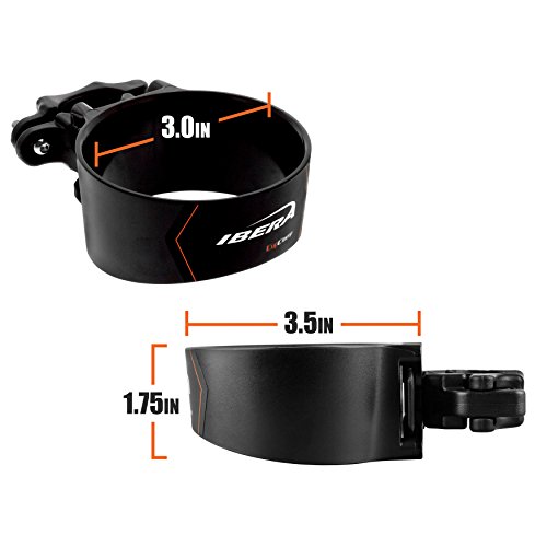 Ibera Bike Handlebar Cup Holder, Black with Multi-Way Mount for Commuters and Road bike - Thumbnail 2