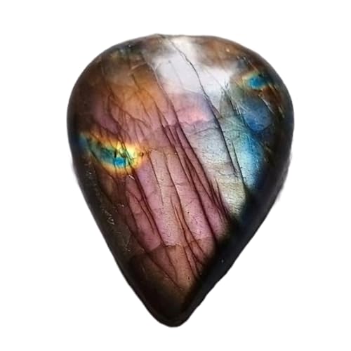 Labradorite violette poire pour bague artisanale et collier bohème chic fait main