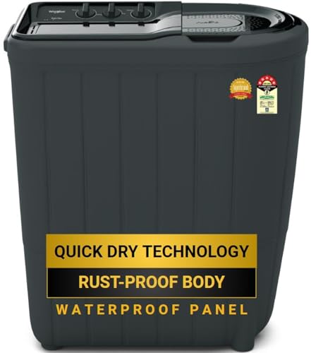 Image of Whirlpool 7 Kg 5 Star Superb Atom Semi-Automatic Top Loading Washing Machine (SUPERB ATOM 70I Grey Dazzle, TurboScrub Technology)