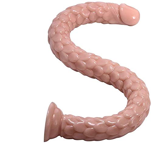 Gode 50 cm long réaliste avec ventouse puissante en teinte chair
