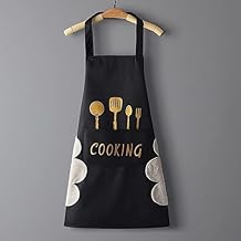 Unisex kitchen Waterproof Apron for Women Men with Pockets and Side Coral Velvet for Wiping Hands Towel Grill Cooking BBQ Kitchen Chef Apron Kitchen Accessories items for Home Cooking