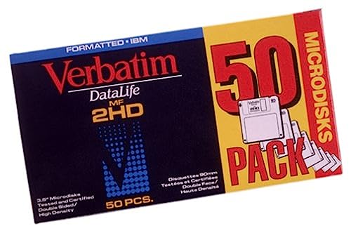 Verbatim Floppy Diskette DataLife IBM Formatted 50pk 1,44 MB - Disquetes (1,44 MB)