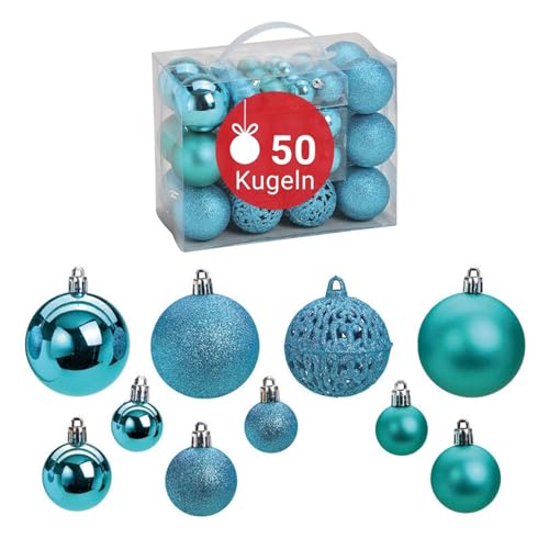 WOMA Christbaumkugeln Set Türkis & 22 weiteren Farben - 50er & 100er...