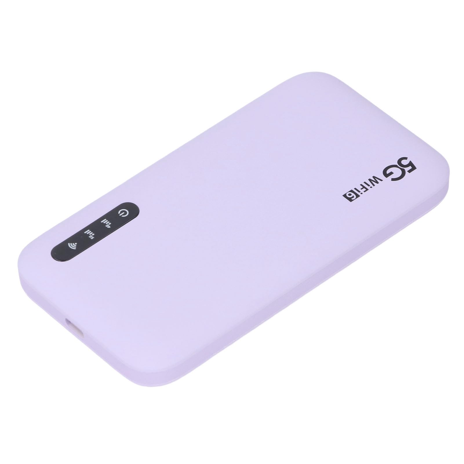 Alomejor Tragbarer 5G-WLAN-Hotspot-Router mit Nano-SIM-Kartensteckplatz, 6100-mAh-, Lila, für Reisende und Geschäftsleute