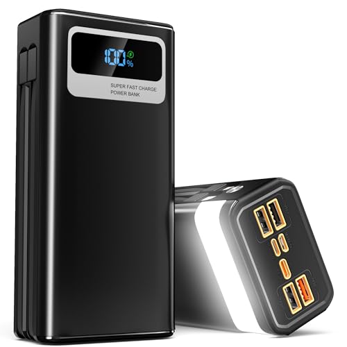 56800mAh 65w Power Bank External Battery Pack Charger, USB-C In/Output Fast Charging with 9 Charging Ports,Pocket Size Portable Charger, Digital Display,for iPhone/Tablet
