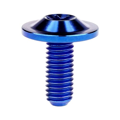 Image of Titanium Bolt Torx Head M6x10 15 20mm Screw for Bicycle Motorcycle Car Modification Pack of 6 (Anode Blue, M6x15mm)
