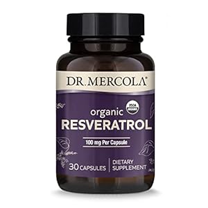 Dr. Mercola Organic Resveratrol Dietary Supplement, 100mg per Capsule, 30 Servings (30 Capsules), Non GMO, Gluten Free…