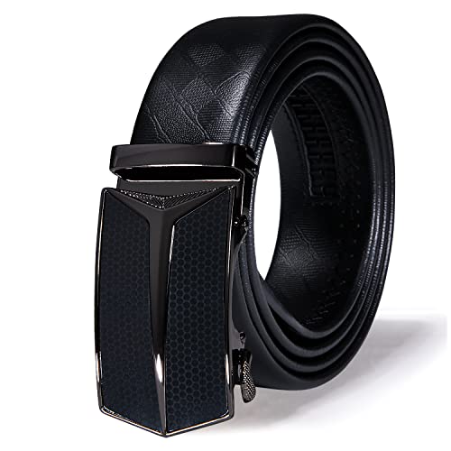 Image of Dubulle Men's Ratchet Belt Gold /Black /Red /Green /Blue /White Automatic Buckle Business Casual Belt Gift - Adjustable Fit