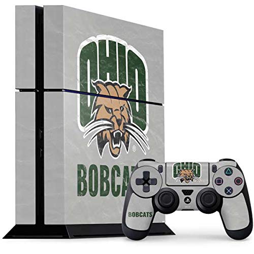 Skinit Decal Gaming Skin Compatible with PS4 Console and Controller Bundle - Officially Licensed College Ohio University Bobcats Design