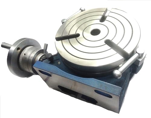 Buyohlic HV-8, 8”/200 MM Horizontal Vertical Rotary Table 3 Slot MT3 Center Sleeve Precision Milling Table 360 Degrees Precision Rotary Table