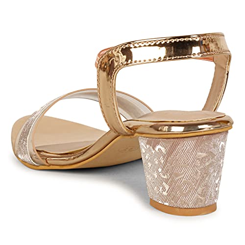 Image of Smart & Sleek Transparent Block Heels Sandals for Women & Girls-AB55