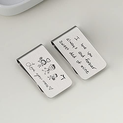 Personalized Money Clip for Men Wallet- Custom Engraved Letter Text LOGO Name Date Fingerprint Cash Credit Car Holder Women3