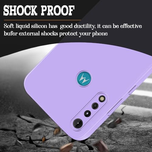 Image of Back Cover for Motorola Moto G8 Power Lite 4G | Full Camera Protection | Premium Liquid Silicon Case | Flexible Bumper Case for Motorola Moto G8 Power Lite 4G (Purple)