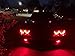 iJDMTOY 3-Inch Projector Fog Light Kit w/ 40-SMD Brilliant Red LED Halo Ring Angle Rings, Universal Fit With Car SUV Truck ATV RV, etc
