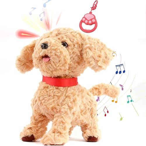 songbeat Froplay Robot Dog 2026 Froplay Puppy Interactive Robot Dog Toy with Touch Sensing, Voice Mimic, Lifelike Sounds, Tongue & Licking Actions, Leash Remote, Soft Fur – Battery Powered (Brown)