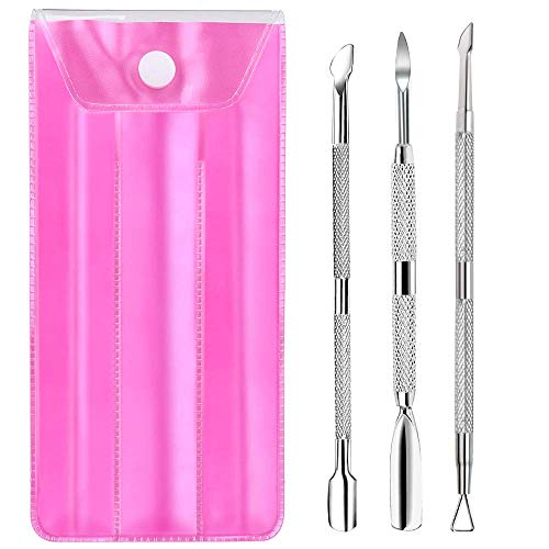 Cuticle Pusher, YGDZ Cuticle Pusher and Cutter Stainless Steel Cuticle Remover Polish Remover Manicure Pedicure Tools Metal Cuticle Peeler Scraper for Fingernails and Toenails