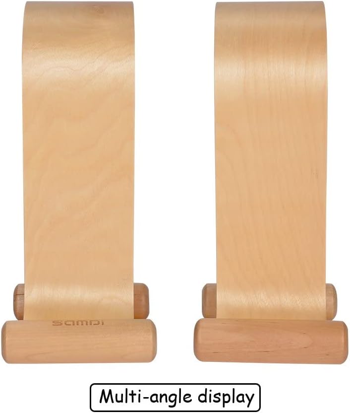 SAMDI Leather Headphone Stand Headset Stand Headphone Holder Universal Gaming Headset Holder - Birch