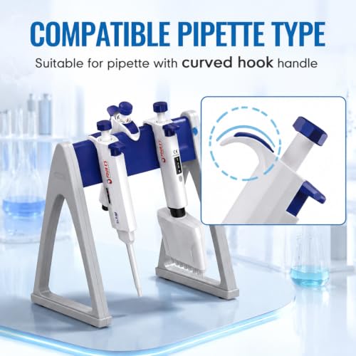 Image of Laboratory Pipette Stand 7-8 Place Pipettor Rack, Stable A Shaped